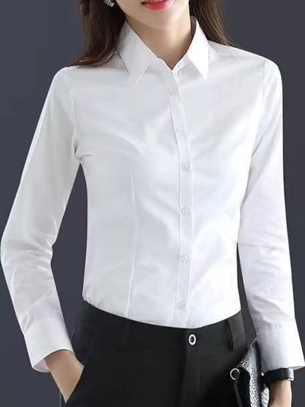 White button-down shirt