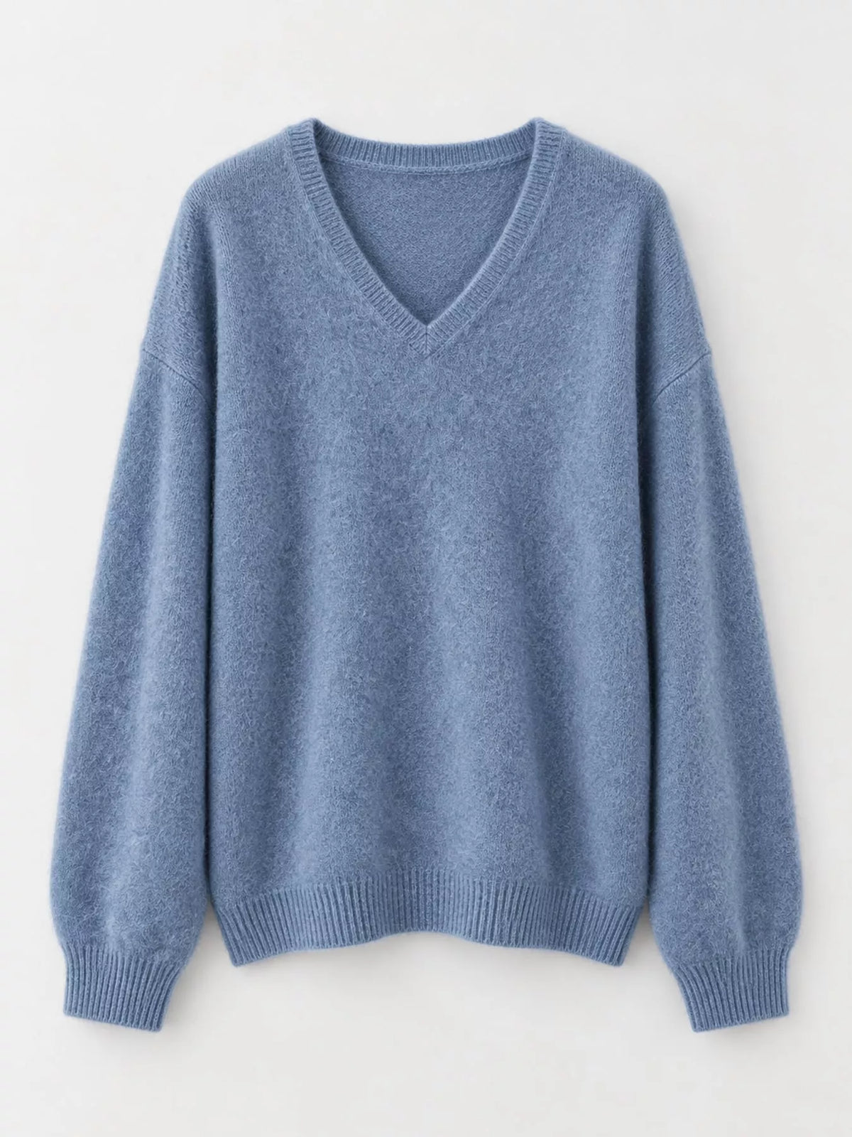 Blue v-neck sweater