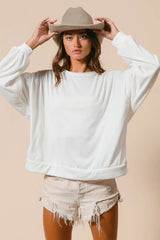 Trendsi BiBi Loop Terry Pull Over With Cut Edge Band -