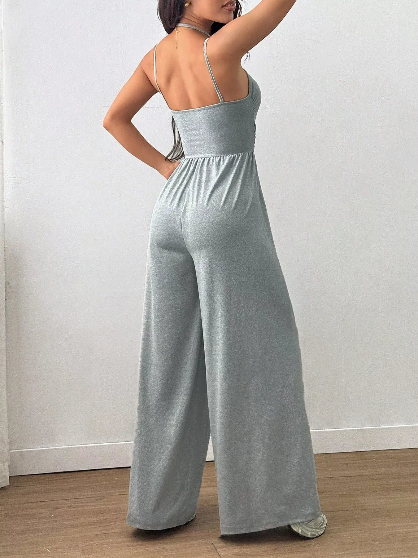 Trendsi Spaghetti Strap Wide-Leg Jumpsuit -