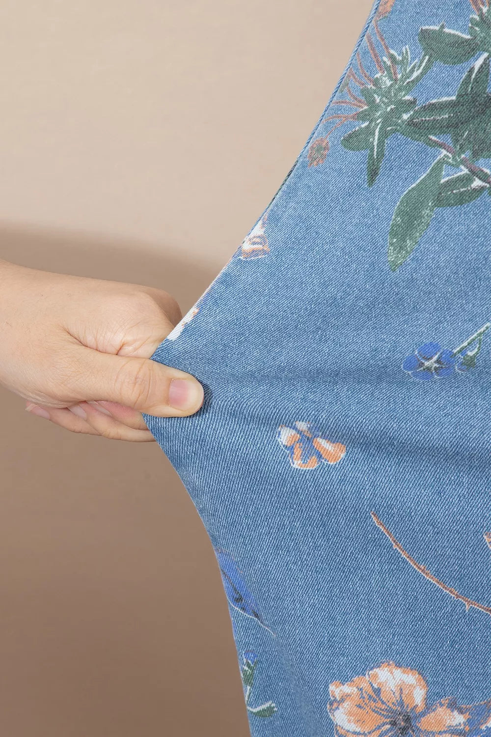 Trendsi Floral Print Wide-Leg Jeans -