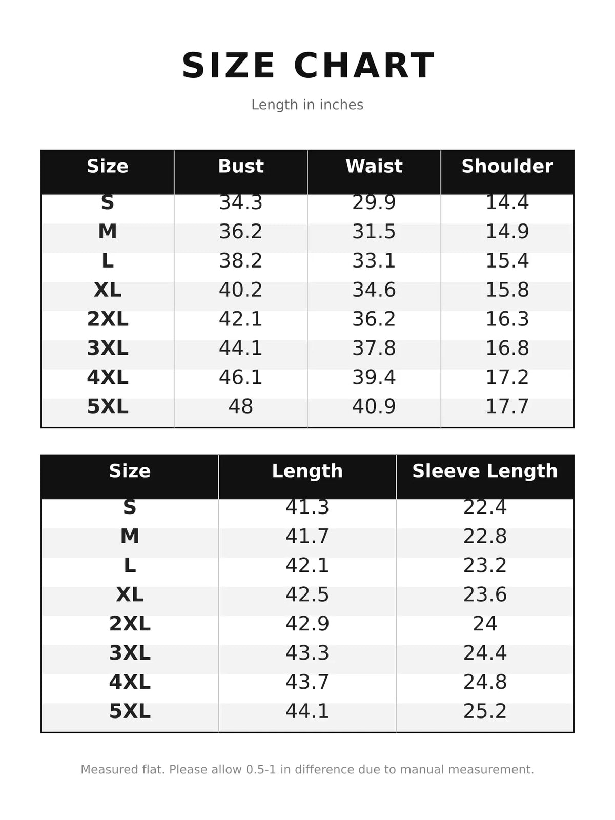 Size chart for vintage lolita ruffled layered dress