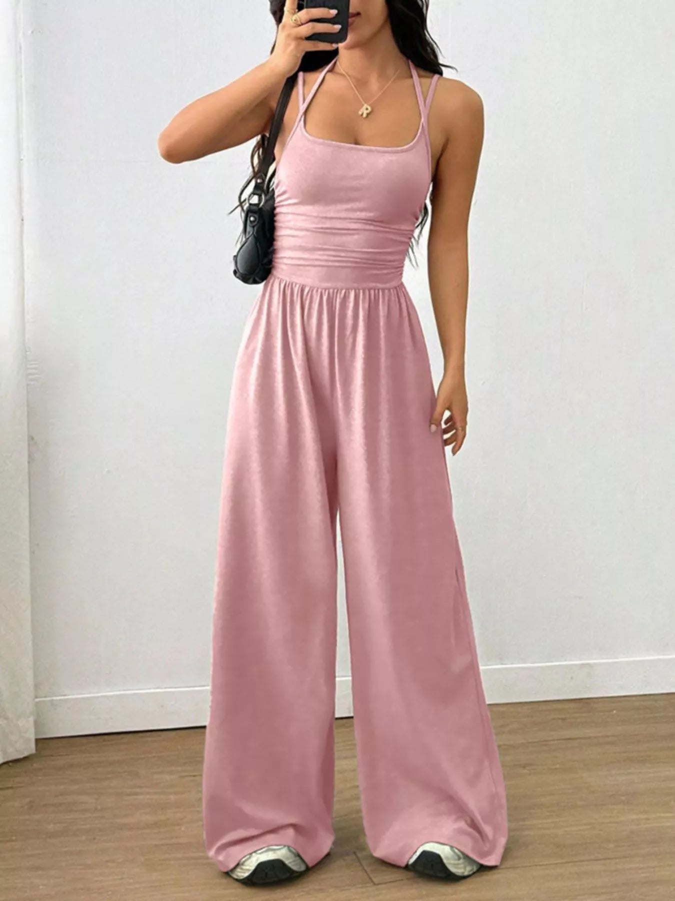 Trendsi Spaghetti Strap Wide-Leg Jumpsuit -