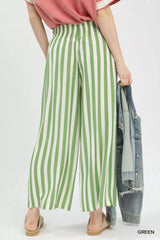 Trendsi Umgee Vertical Stripe Wide Leg Pants -