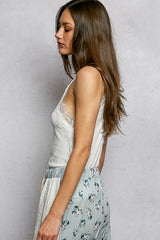 Trendsi POL Lace Detail V-Neck Ribbed Cami -