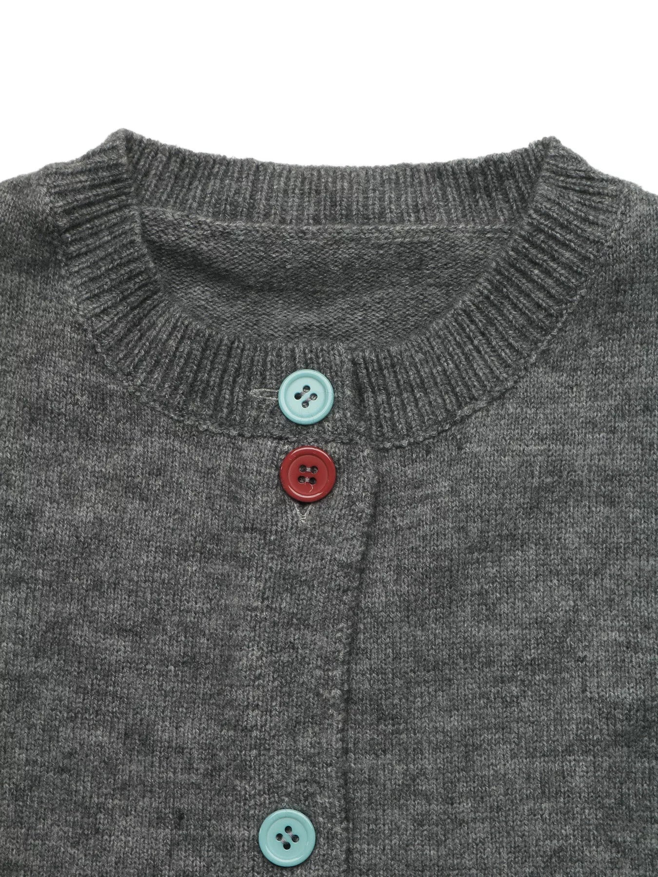 Trendsi Contrast Button Long Sleeve Cardigan -