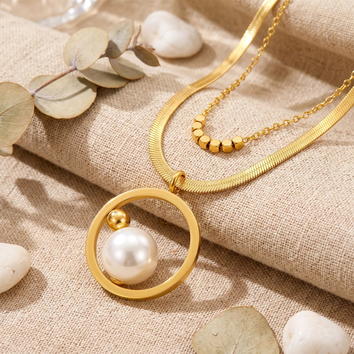 Synthetic Pearl Jewelry Set, product view