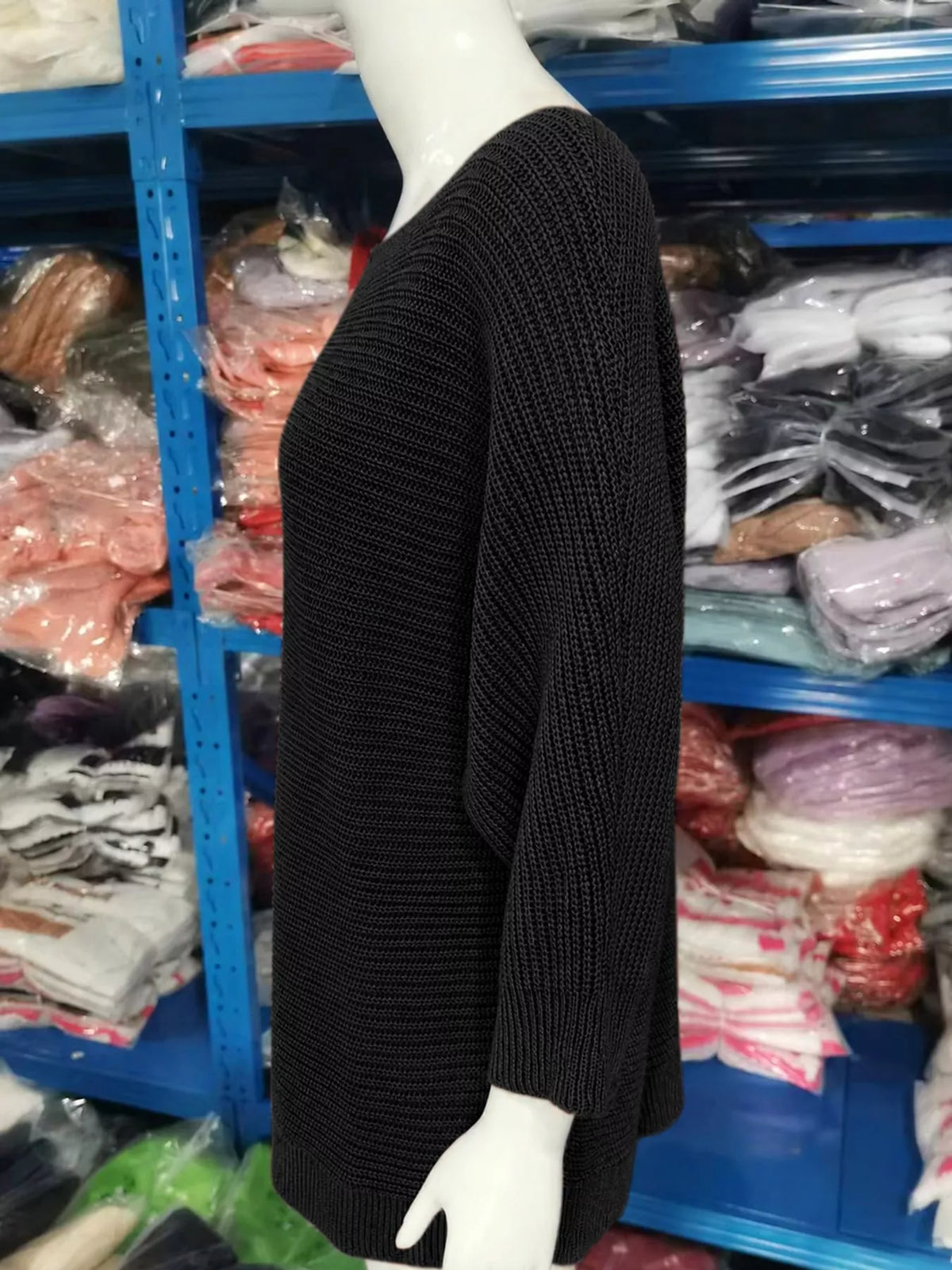 Three-quarter sleeve sweater