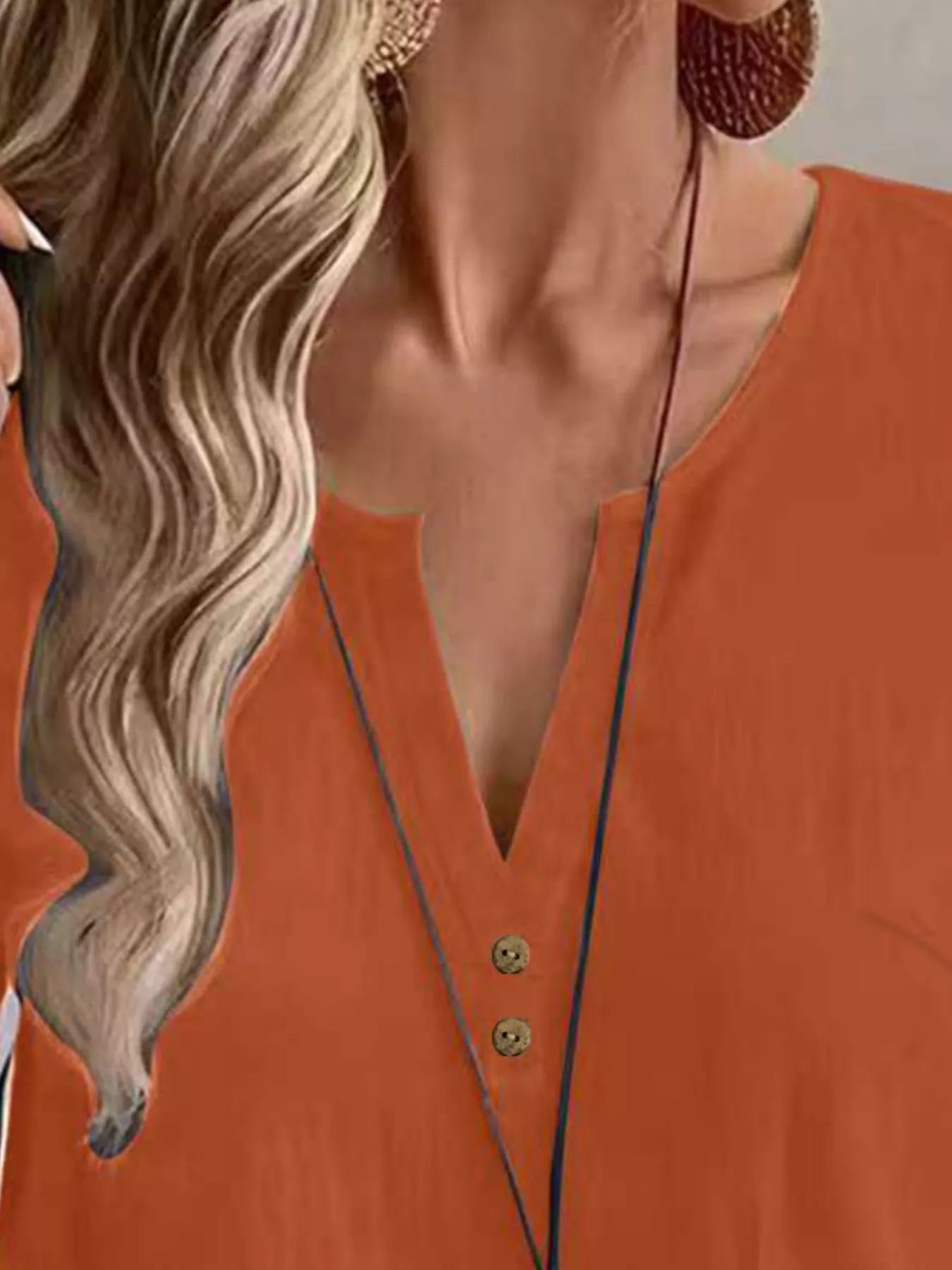 Trendsi Notched Short Sleeve Blouse -