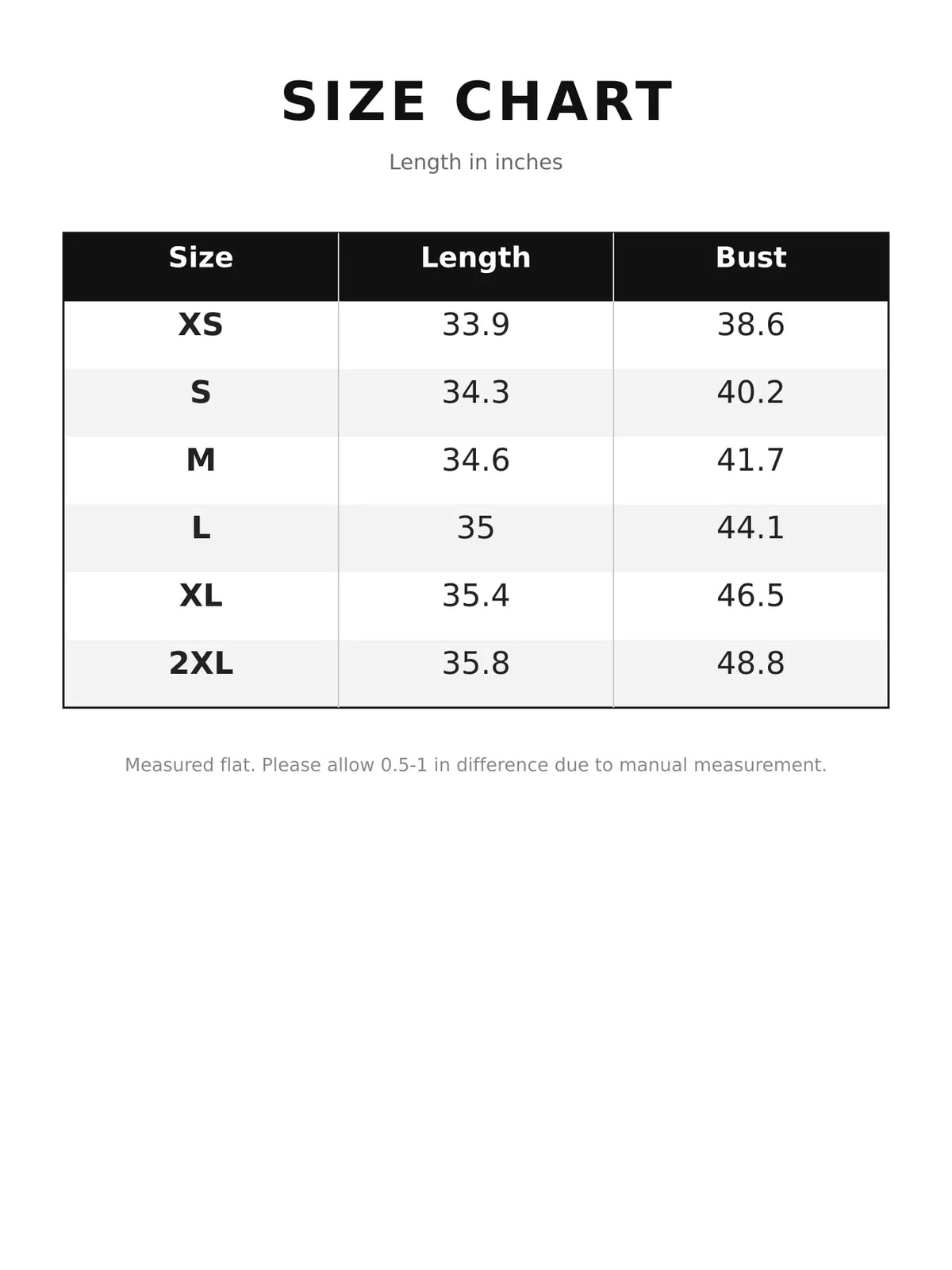 Leopard fringe dress, size chart