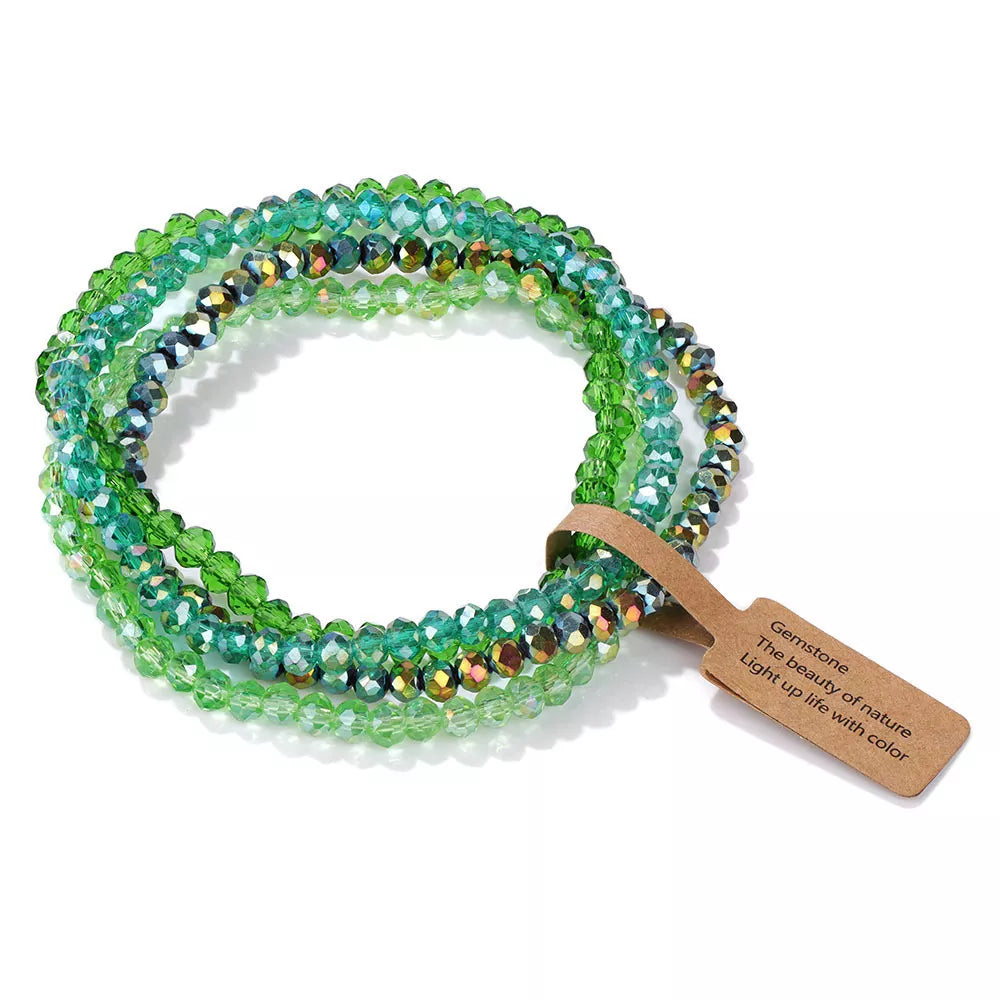 4 Piece Glass Bead Bracelet, product view