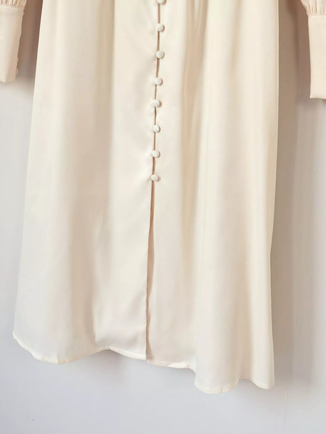 Trendsi V-Neck Lantern Sleeve Midi Dress -