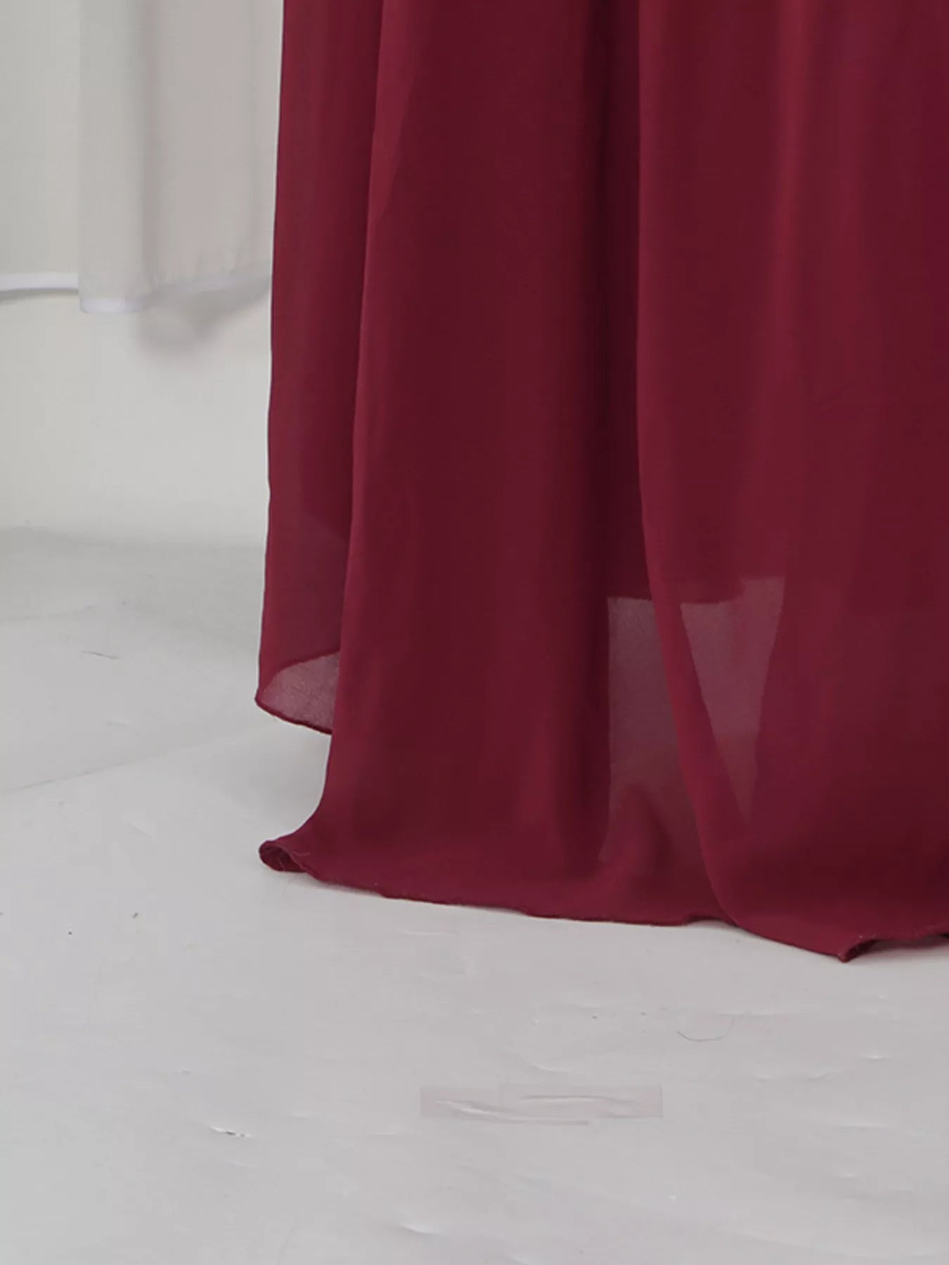 Trendsi Ruched Halter Neck Cape Maxi Dress -