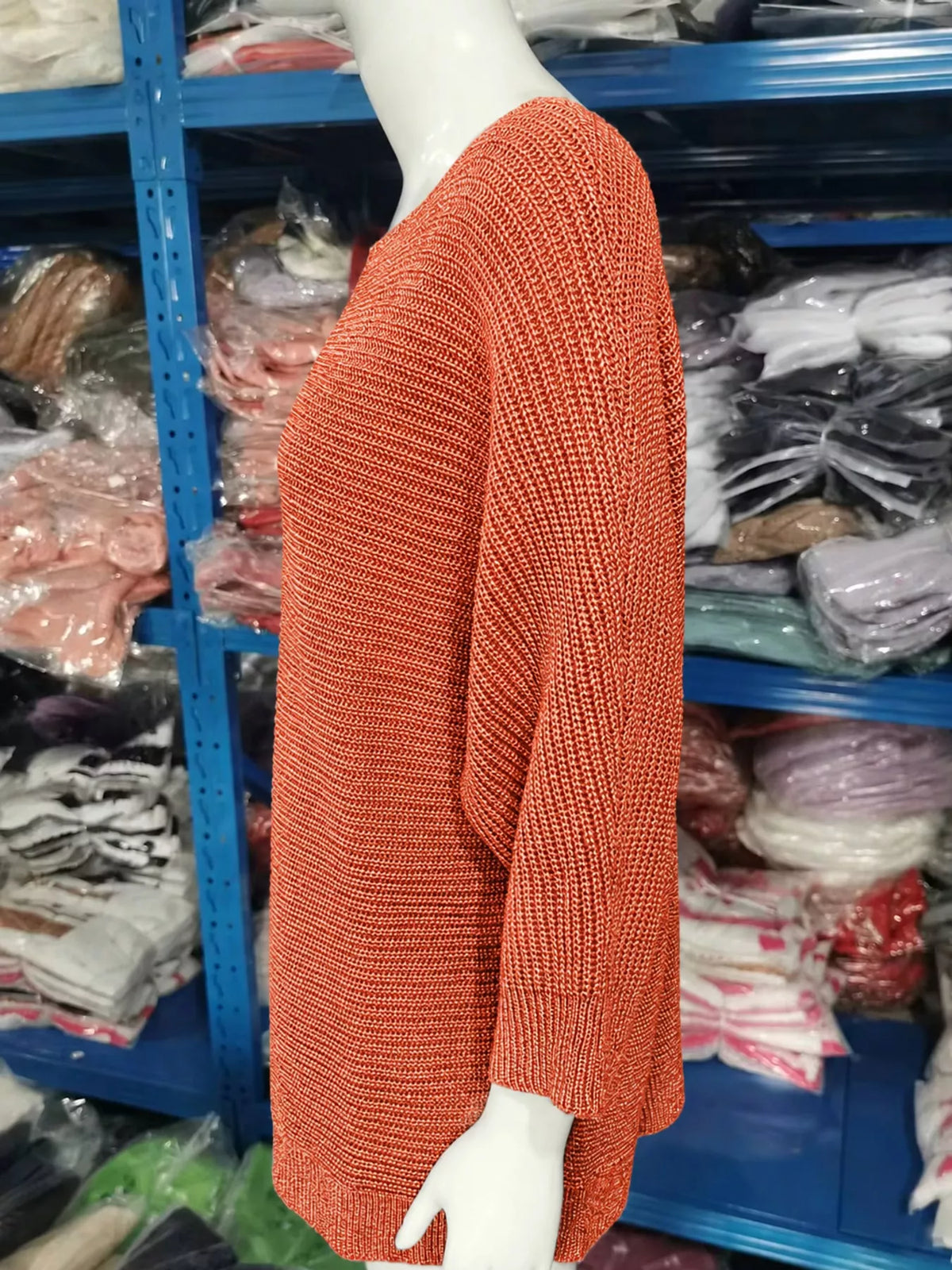 Three-quarter sleeve sweater