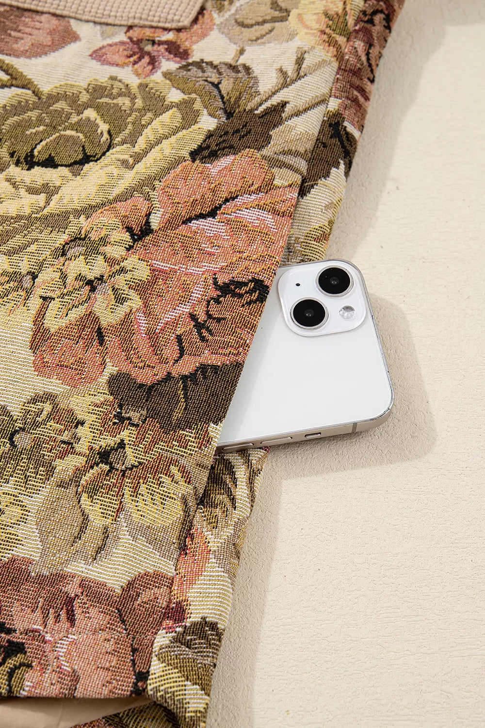 Trendsi Floral Button Up Long Sleeve Shacket -