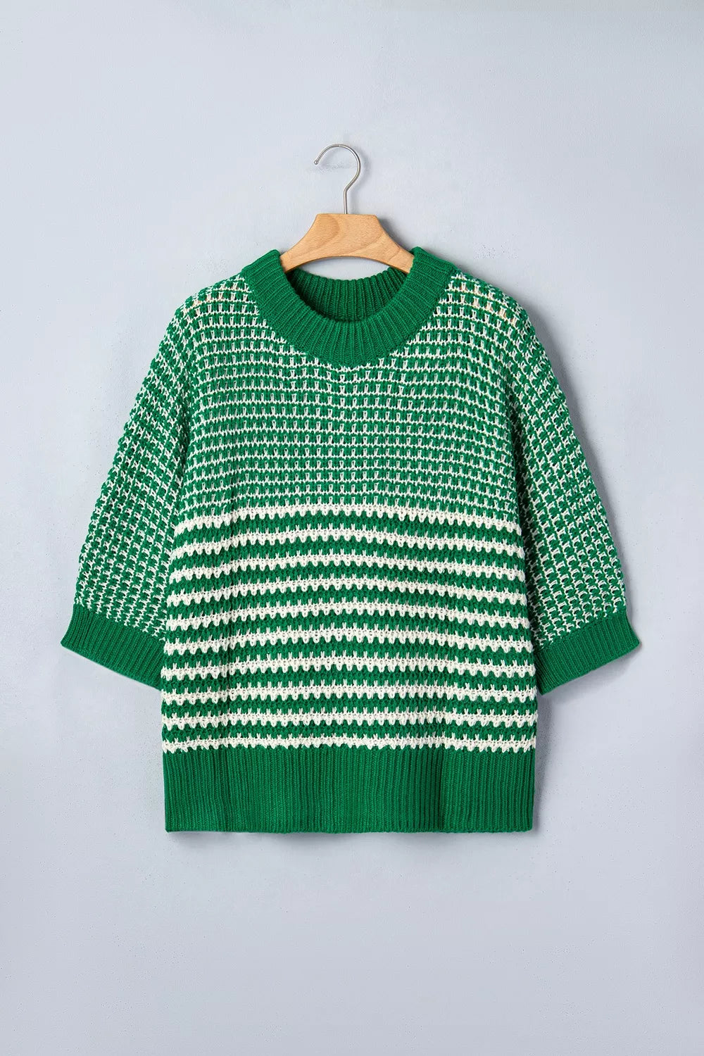 Trendsi Striped Textured Knit Sweater -
