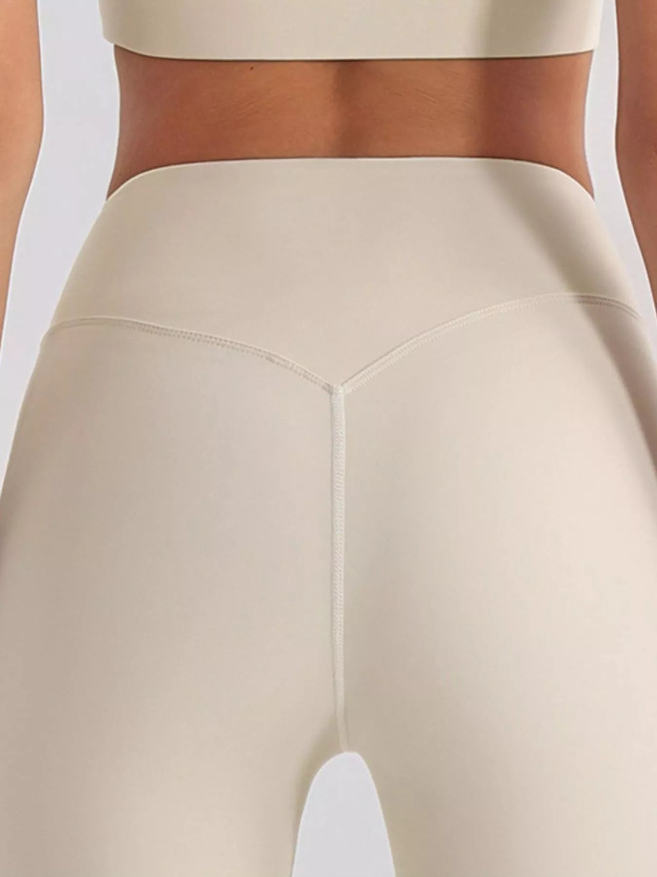 Trendsi Seamless Criss-Cross V-Neck Tank and Leggings Active Set -
