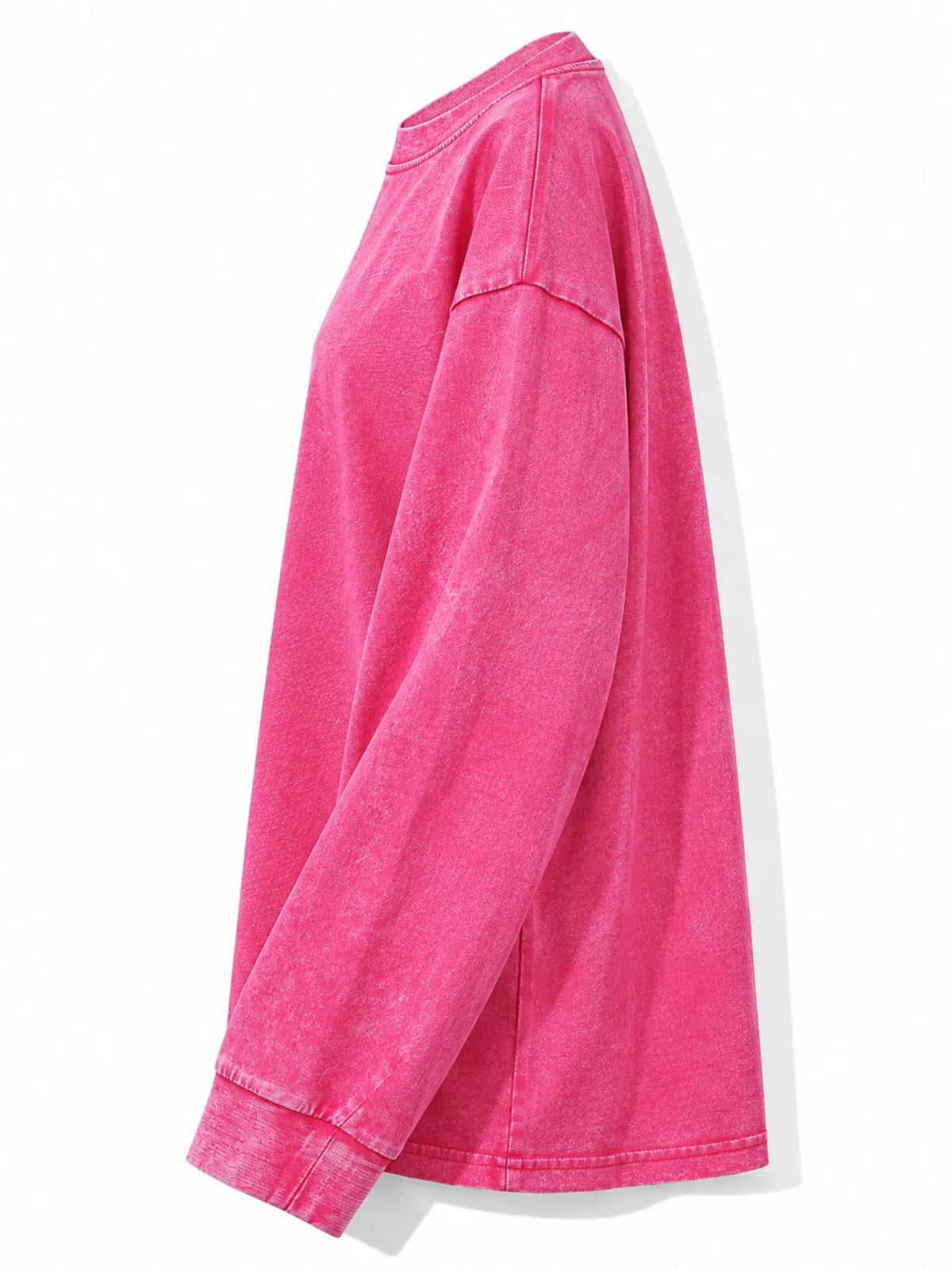 Washed Oversized Long Sleeve T-Shirt — side view