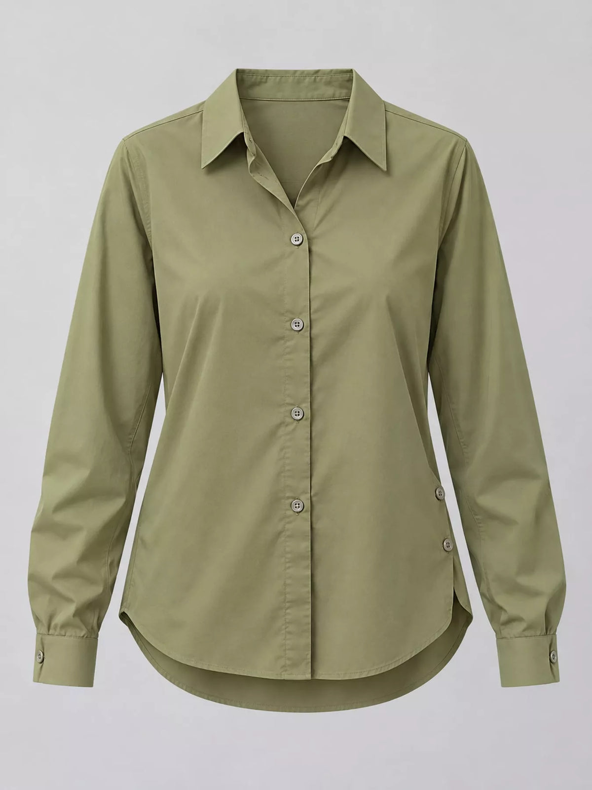 Button-Up Long Sleeve Shirt — garment front