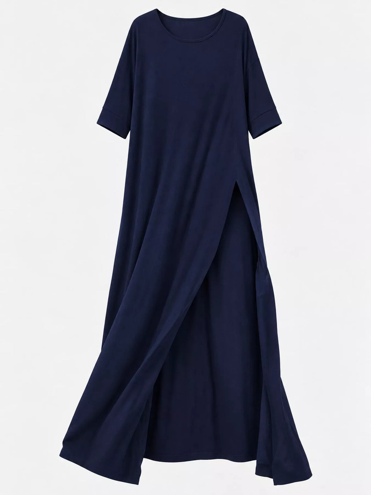 High-Slit Maxi Tunic Dress — garment front