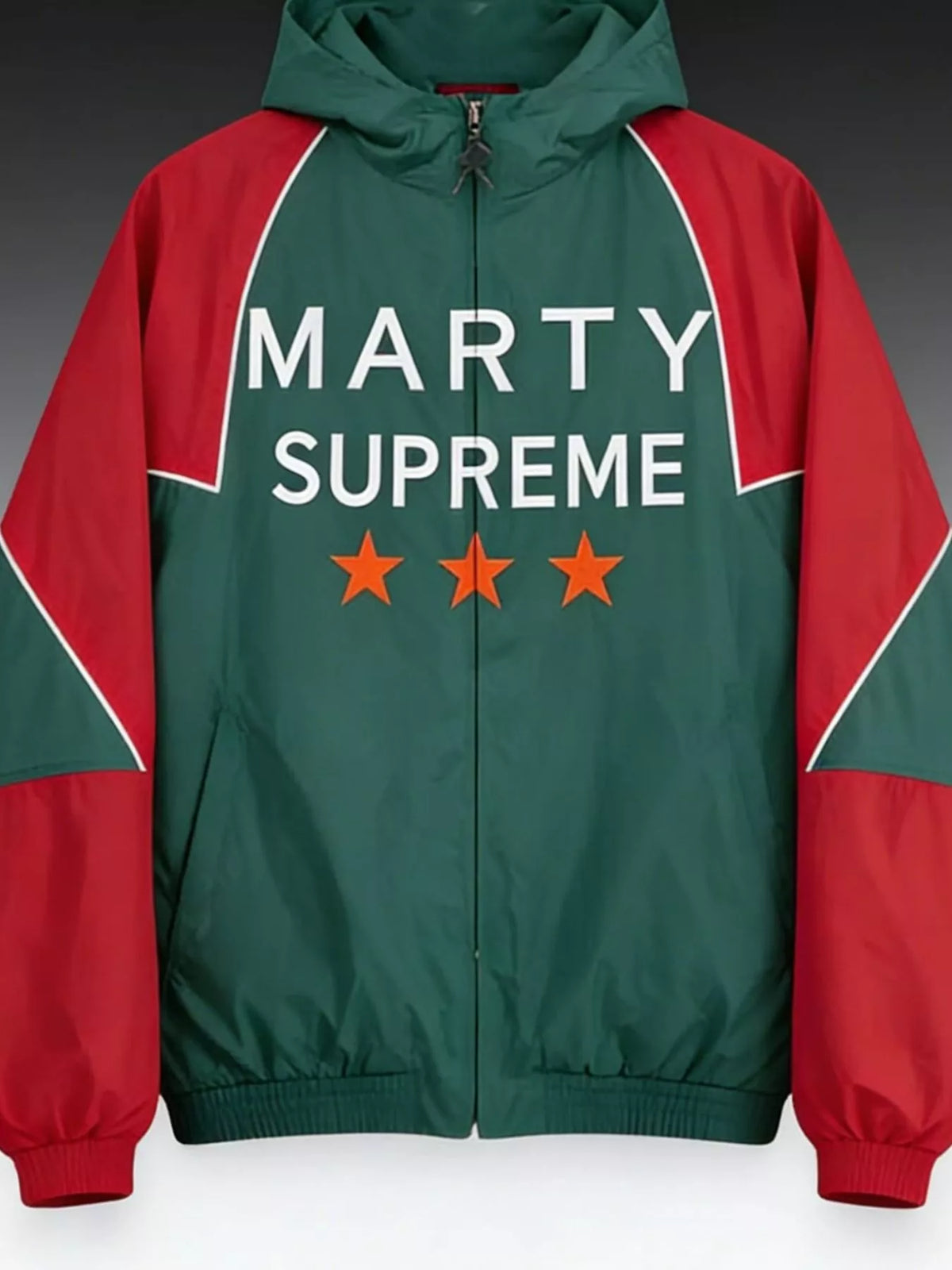 Letter Graphic Color-Block Jacket — garment front