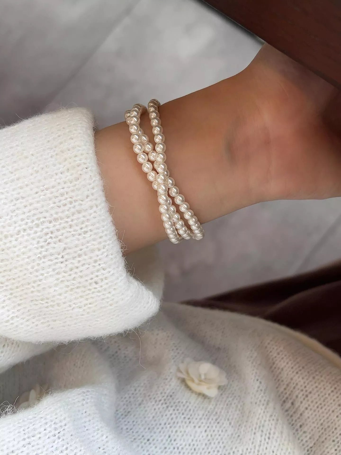 Trendsi Three Layers Pearl Bracelet -