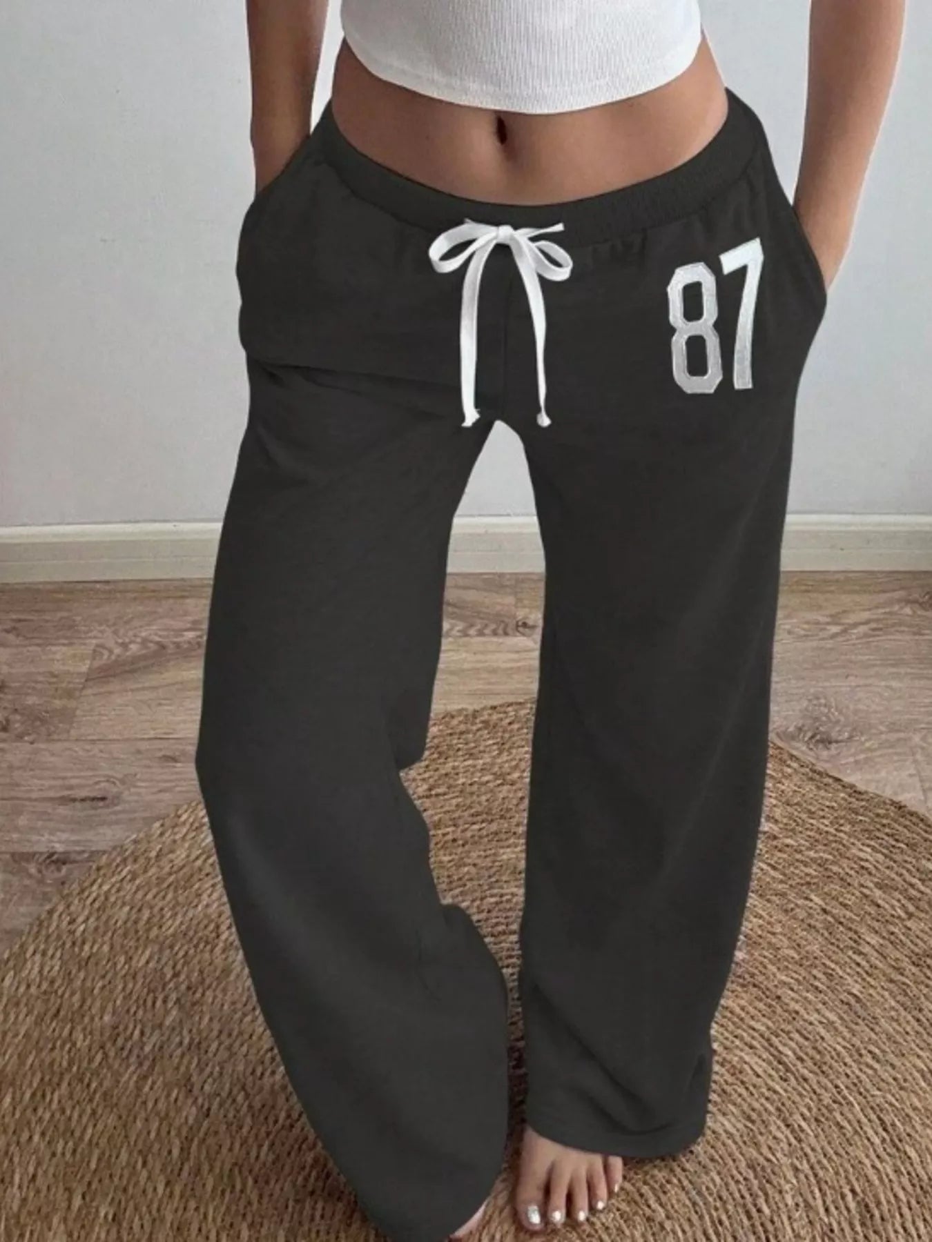 Trendsi Drawstring Wide Leg Pants -