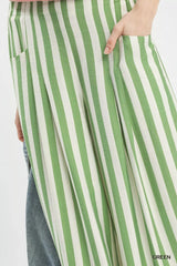 Trendsi Umgee Vertical Stripe Wide Leg Pants -