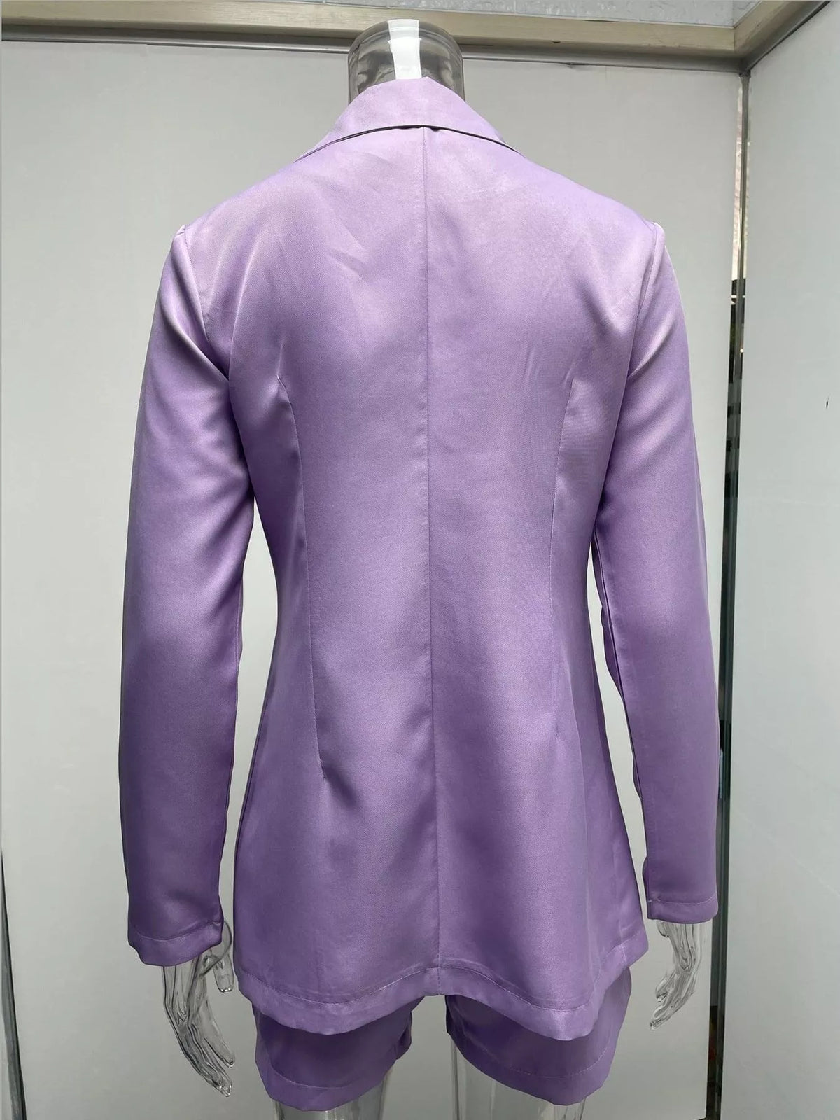 Collared long sleeve outfit set, back view