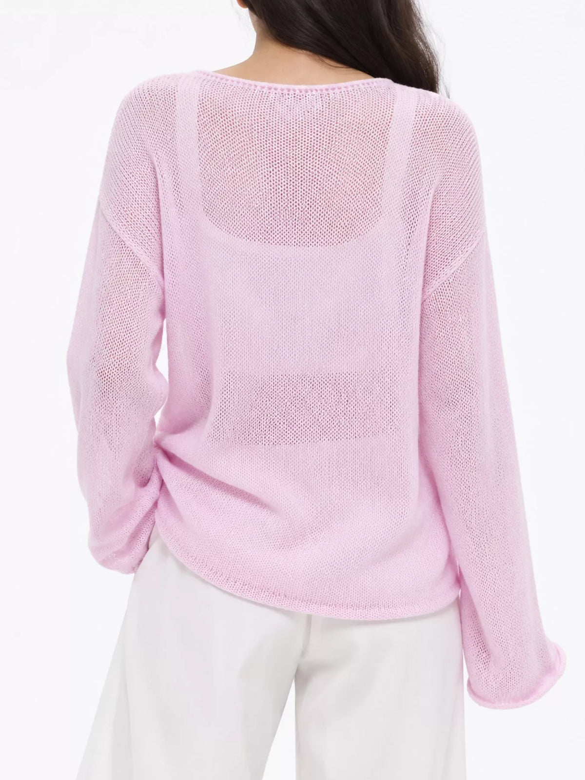 Knit cover-up, pink back