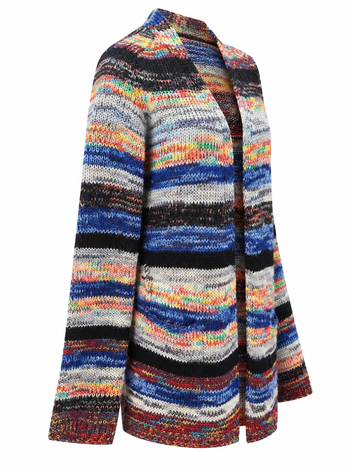 Striped cardigan, multicolor side