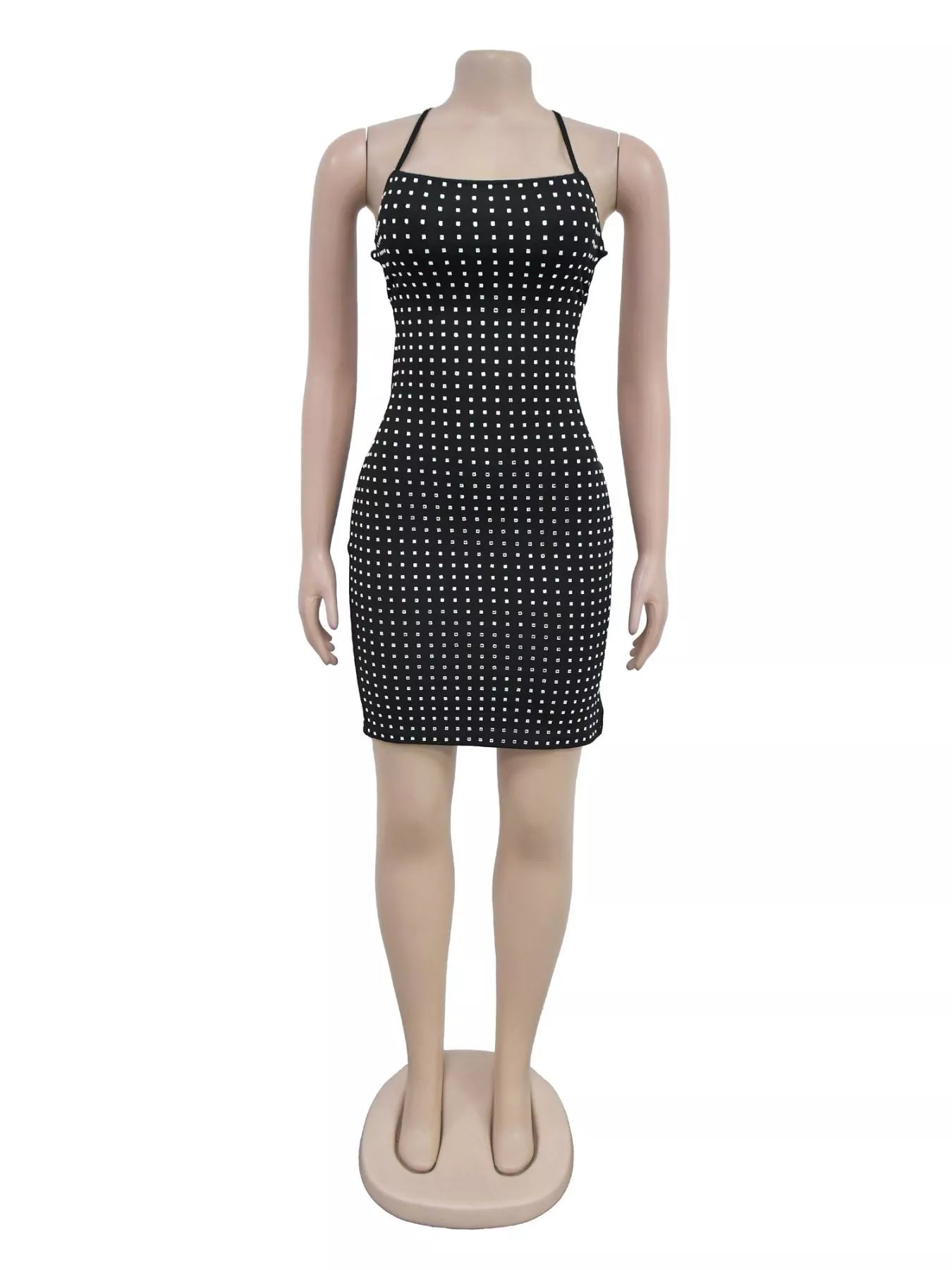 Trendsi Rhinestone Embellished Bodycon Mini Dress -
