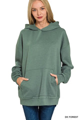 Trendsi Zenana Oversized Scuba Hoodie with Kangaroo Pocket -