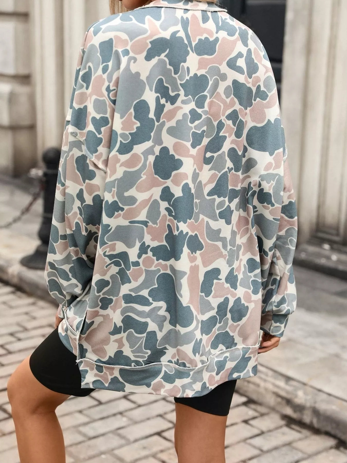Trendsi Printed Round Neck Sweatshirt -