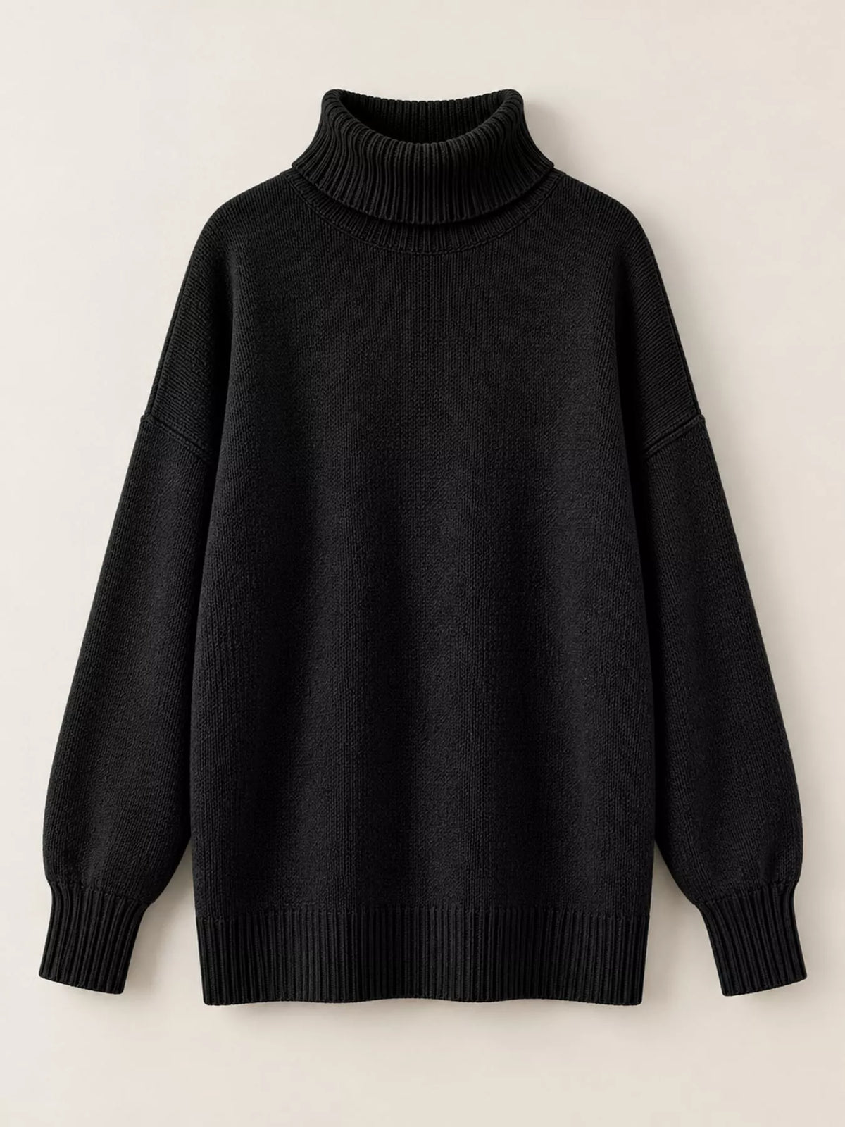 Black turtleneck sweater