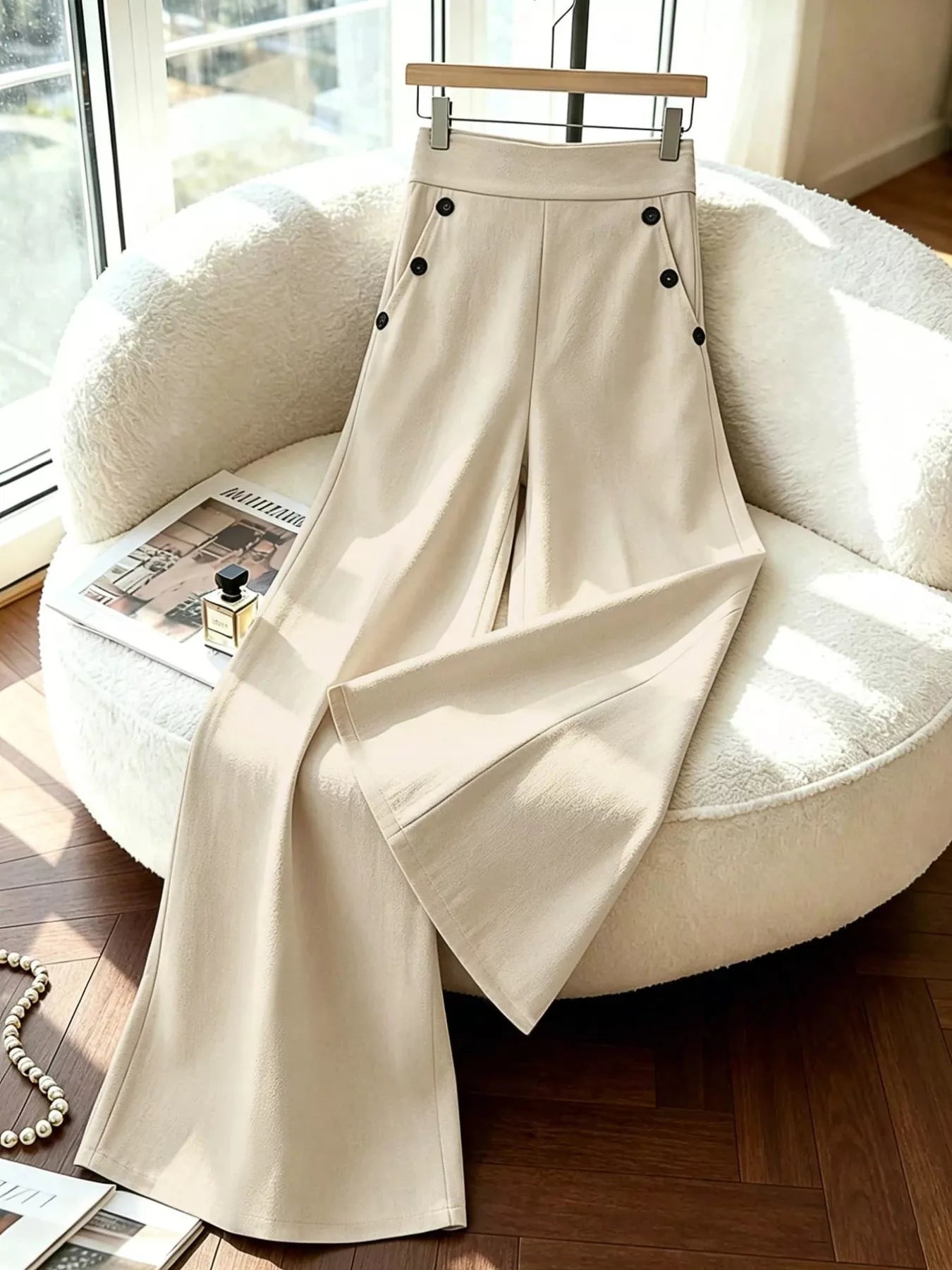 Trendsi High-Waisted Wide-Leg Pants -