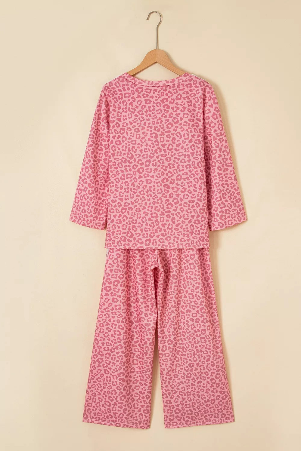 Trendsi Leopard Print Casual Two-Piece Set with Side Stripes -