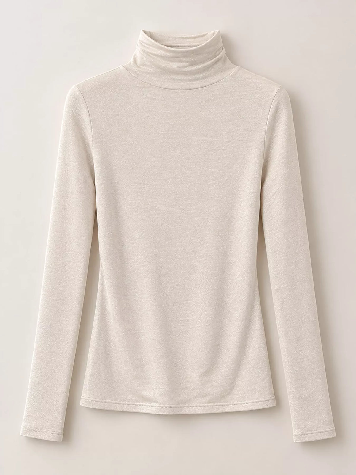 Slim-Fit Mock Neck Long Sleeve T-Shirt — garment front