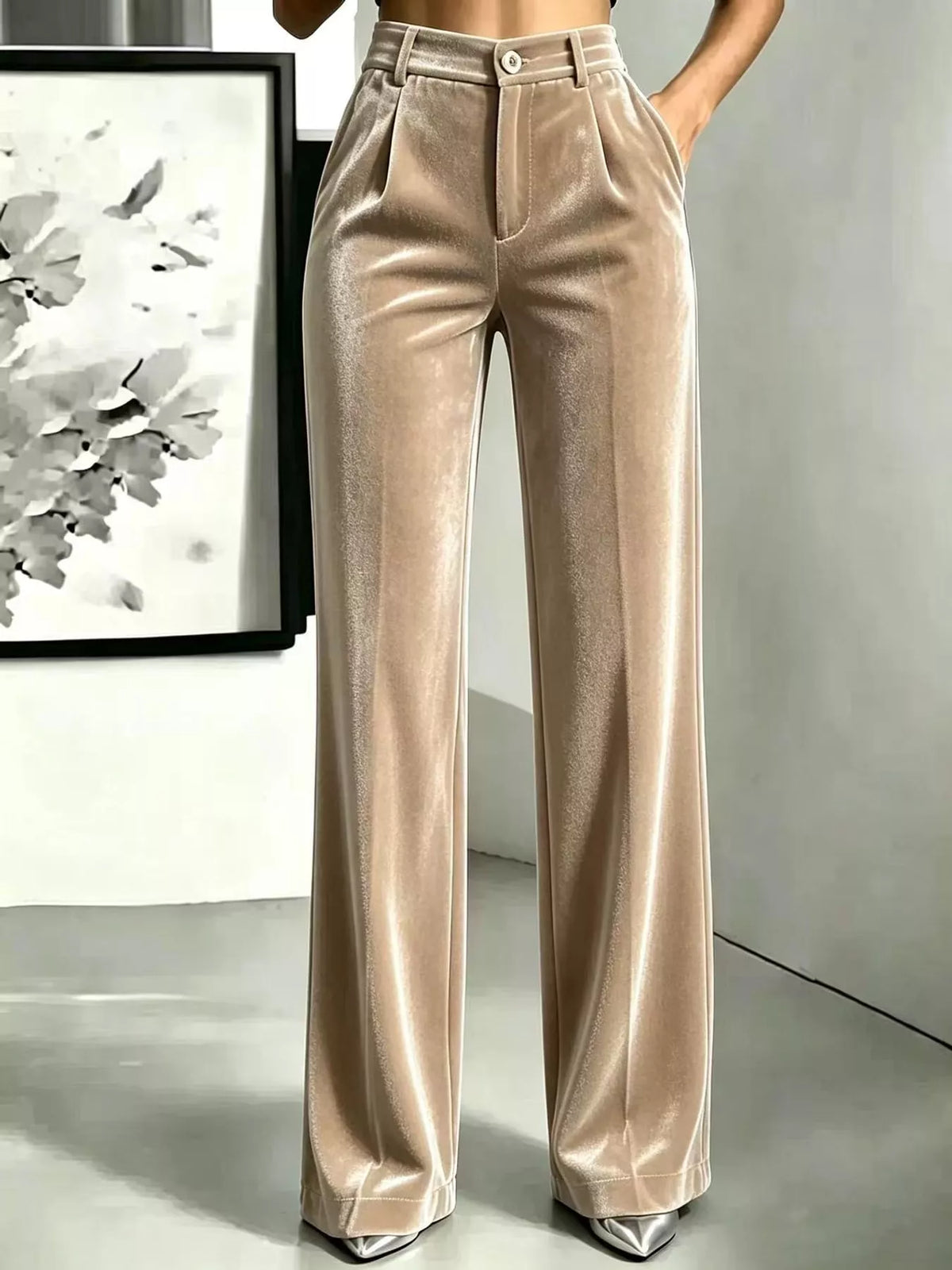 pants, front view on model