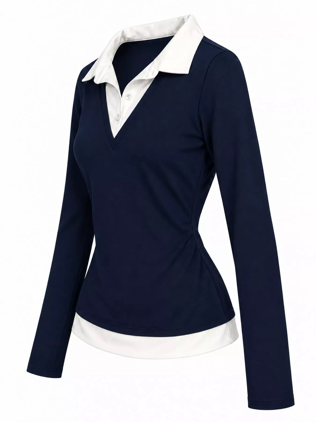 Collared long sleeve t-shirt, product view