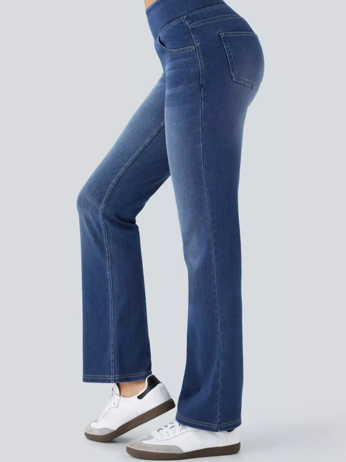 High-Waisted Flared Jeans — side view