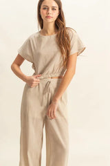 Trendsi HYFVE Round Neck Short Sleeve Top and Pants Set -