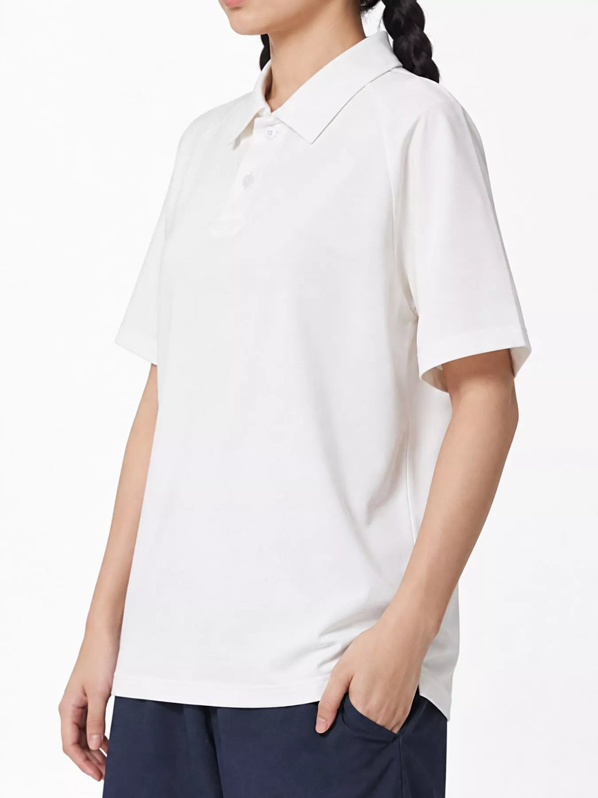 White short sleeve polo t-shirt