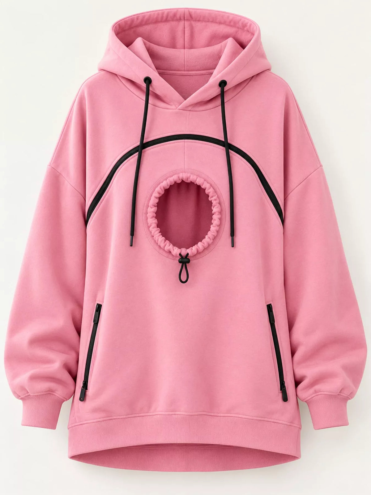 Pink kangaroo pet pouch hoodie