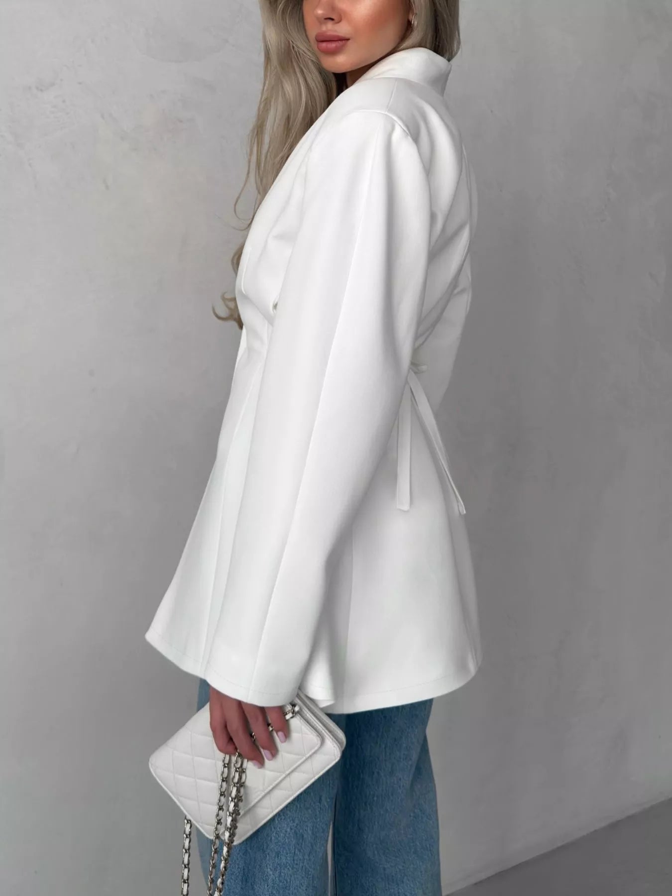 Trendsi One Button Long Sleeve Blazer -