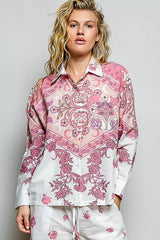Trendsi POL Printed Floral Button Down Shirt -