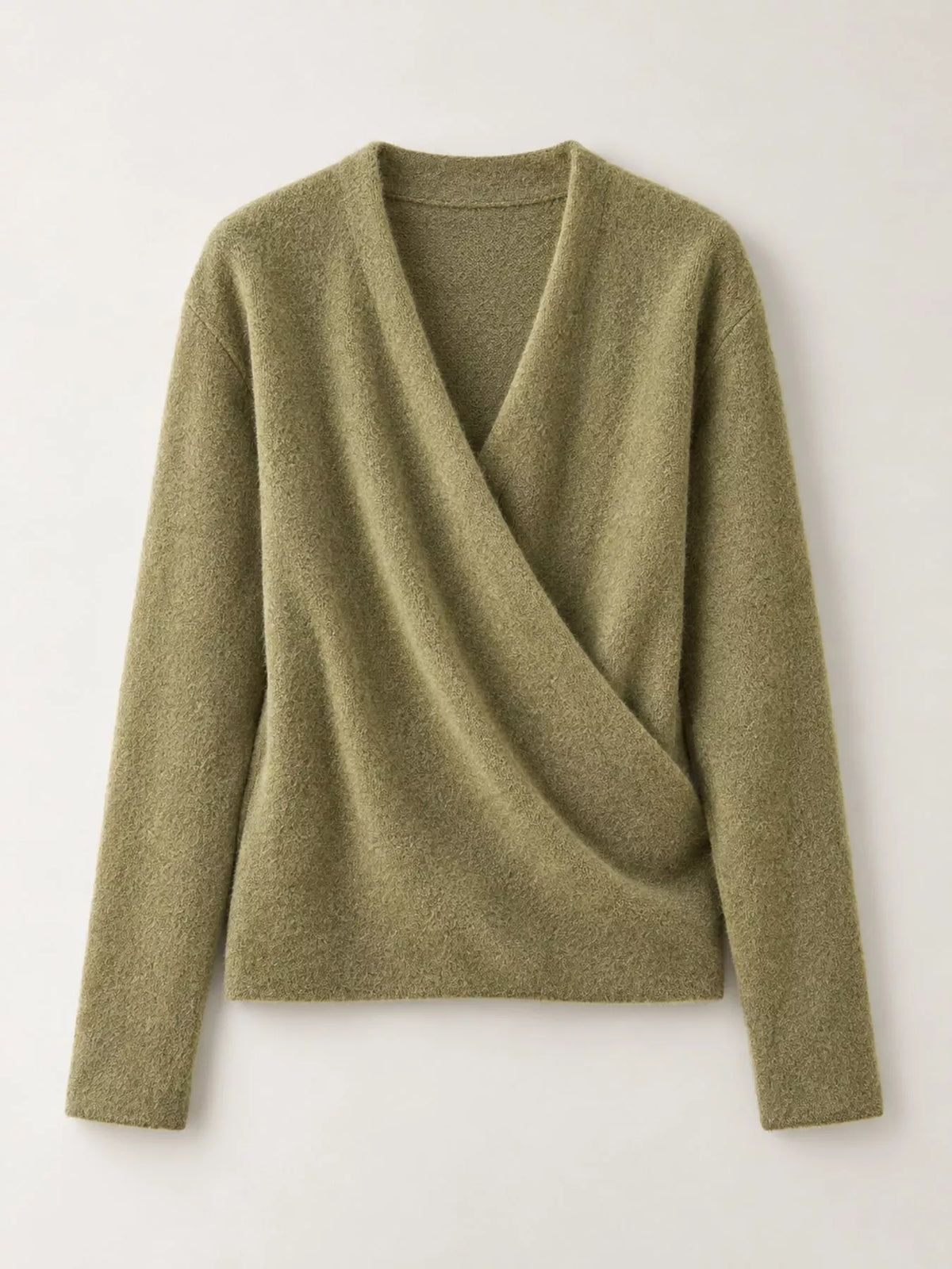 Surplice Long Sleeve Sweater — garment front