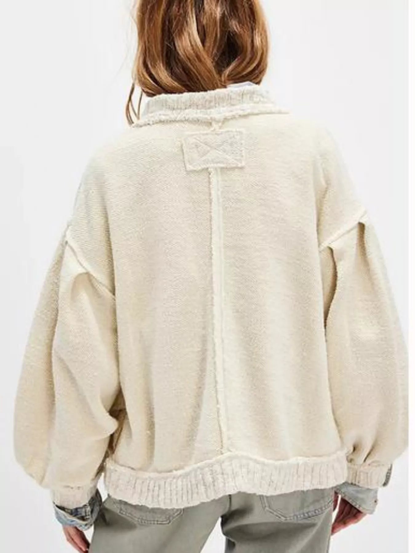 Trendsi Snap Down Dropped Shoulder Cardigan -