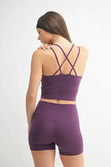 Trendsi MONO B Venice Cloud Light Crisscross Sports Bra -