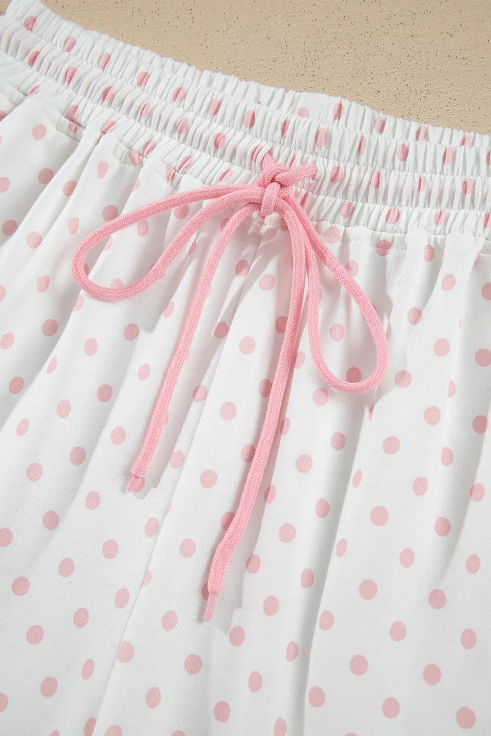 Women's Polka-Dot Cropped Sweatshirt & Wide-Leg Pants Set — alternate view 10